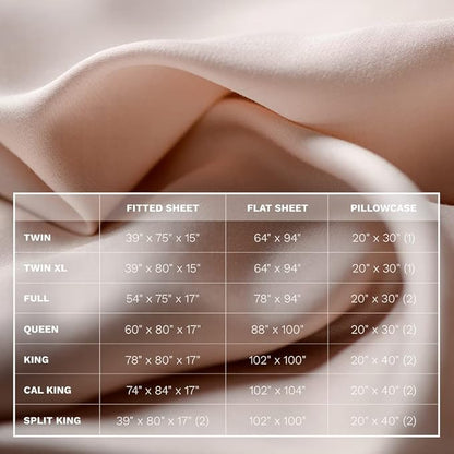 LUXOME Luxury Sheet Set | 100% Rayon (Viscose) from Bamboo | California King - Blush | Deep Pockets | 4-Piece Set (Fitted, Flat, 2 Pillowcases)