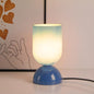 8.9" Modern Glass Table Lamp for Living Room, Dimmable Desk Lamps for Bedroom, UL Listed Nightstand Lamp with Dome Base, End Table Lamps for Home, Side Tables, College Dorm, Office, Glossy Blue