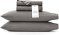 BOLL & BRANCH Signature Hemmed Sheet Set - Split King, Stone - Luxury 100% Organic Cotton - Includes 1 Flat, 2 Fitted, 2 Pillowcases - Buttery Soft