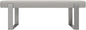 VANT Upholstered Bed Bench - Faux Merino Wool Grey - Brushed Nickel - Contemporary Modern, Bedroom Bench Seat, Hallway, or Entryway