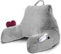 Nestl Reading Pillow for Kids & Teens with Shredded Memory Foam, Backrest Pillows for Reading, Watching, and Gaming, Use on The Couch, Bed, or Floor, Adjustable Support with Washable Cover Light Grey