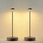2Pack Cordless LED Table Lamp，Rechargeable Battery Desk Lamps, 3 Color Stepless Dimmable Metal Battery Table Lamps, Portable Waterproof Table Light for Indoor/Outdoor/Restaurant