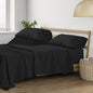 THREAD SPREAD 100% Cotton Split King Sheets for Adjustable Bed - 400 Thread Count 5 PC Sateen Split Sheet Set, Soft, Breathable Cooling Cotton Sheets - 16" Deep Pocket Split King Sheet (Black)