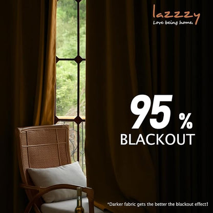 Lazzzy Gold Brown Velvet Curtains 108 Inches Long Blackout Thermal Insulated Room Darkening Lined Curtain Drapes Back Tab Window Treatments for Bedroom Living Room 2 Panels,52 x 108 Inch, Golden Brown