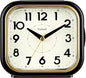 4.3" Retro Analog Alarm Clock • Silent Non Ticking • Gentle Wake • Beep Sounds • Increasing Volume • Battery Operated Snooze and Lighted on Demand • Retro Black