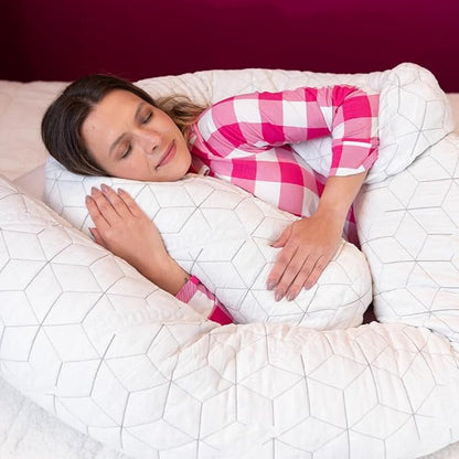 IWS I WANNA SLEEP Adjustable Cooling Pillow, Neck Support, Bed Pillows for Sleeping, Gel Cross Cut Memory Foam, Side Sleepers, Snow® Pillow (1, Body)