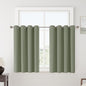 ChrisDowa 100% Blackout sage Solid Curtains 54 Inches Long 2 Panels for Bedroom Living Room,Farmhouse Room Darkening Thermal Insulated Soundproof Grommet Top Window Treatment Drapes,52x54