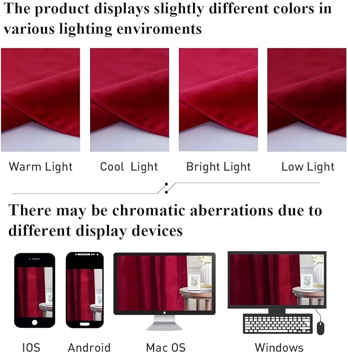 StangH Theater Red Velvet Curtains Christmas Curtains Super Soft Thermal Insulated Window Drapes 84 inches for Living Room Holiday Decorative for Master Bedroom, W52 x L84, 2 Panels