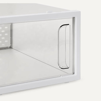 Amazon Basics Stackable and Foldable Clear Shoe Storage Organizer Box, Medium, Pack of 12