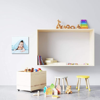 TreeDeal Custom Canvas Prints with Your Photos - Kids Personalized Poster Wall Art - Personalized Canvas Pictures Canvas Wall Art for Home Decoration (12" x 12")