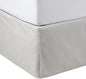 Amazon Basics Lightweight Pleated Bed Skirt, Queen, Light Grey, Solid