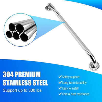 supregear Grab Bars for Bathtubs and Showers, Anti Slip Bathroom Grab Bars for Seniors, 304 Stainless Steel Safety Shower Handle, Toilet Handicap Elderly Assist Bathroom Wall Handle, 16 inch