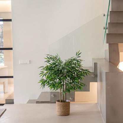 Maia Shop 3ft 5in Artificial Bamboo Tree Plant for House, Apartment or Office – Realistic Fake Indoor Plants for Living Room, Bedroom, Bathroom, Entryway or Patio – Faux Greenery for Home Décor
