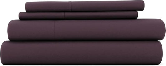 Linen Market Brushed Microfiber Twin XL Sheet Set 3 Piece – Oeko-TEX Certified Ultra Soft & Wrinkle-Free - 16" Deep Pocket Sheets - Easy Care Twin XL Size - Purple