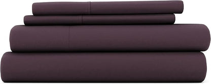 Linen Market Bed Sheets for Twin Size Bed (Purple) - Sleep Better Than Ever with These Soft and Cooling Twin Sheets - Deep Pocket Fits 16" Thick Beds - 3 Piece Twin Sheet Set