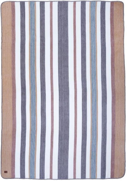 QISU Alpaca Wool Blanket Throw | Large, Beautiful, Warm, Variegated | 85 x 65 inches | Ultra-Soft, Hypoallergenic and Breathable | Non-Itchy or Scratchy Fabric (Pastel Grey Rocks & Creek)