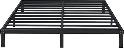 9 Inch Full Size Bed Frame Heavy Duty Low Profile Metal Platform No Box Spring Needed Mattress Foundation, Easy to Assembly, Noise Free, Black