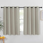 NICETOWN Blackout Kitchen Curtains 45 inch Length - Grommet Thermal Insulated Solid Vertical Drapes Room Darkening Sound Reducing for Bedroom, Natural, 1 Panel, W52 x L45