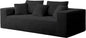 3-Seater Deep-Seat Corduroy Lounge Sleeper Sofa - No Assembly, Frameless Foam Cloud Couch for Living Room, Bedroom, Apartment, Dorm, Office