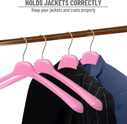 All Hung Up Hangers Plastic Coat Hangers, Clothes Hangers (Pink, 36pk)