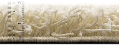 Unique Loom Solid Shag Collection Area Rug (2' 6" x 13' 1" Runner, Pure Ivory)