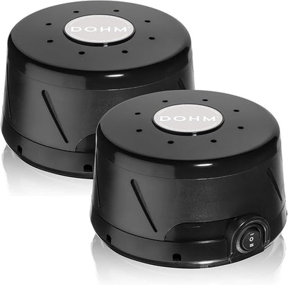 Yogasleep Dohm Classic 2-Pack Black | The Original White Noise Machine | Soothing Natural Sound from a Real Fan | Noise Cancelling | Sleep Therapy, Office Privacy, Travel