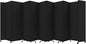 Versare Room Divider 360 Portable Wall Partition | Folding Panels | Large Freestanding Divider | Locking Wheels | Temporary Room Separator | 25' x 7'6'', Black