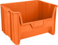 Hudson Exchange 20" x 15" x 12.5" (54 Pack) Plastic Giant Stackable Hopper Bin Container, Orange