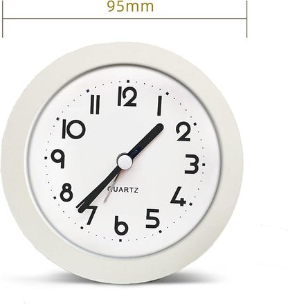 Alarm Clock with Backlight, 4 Inches White Desk Clock (White)