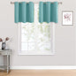 ChrisDowa Small Kitchen Valances for Windows - Grommet Short Thermal Insulated Room Darkening Window Valances Curtains for Living Room (2 Panels, Aqua, 52 x 18 Inch)