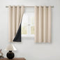 BGment Short 100% Blackout Curtains for Bedroom, Thermal Insulated Energy Efficiency Noise Reducing Grommet Curtains 54 Inch Length with Liner for Small Window 2 Panels Each 52 Inch Wide, Champagne