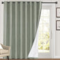PrinceDeco Blackout Curtains for Bedroom Energy-Efficient Temperature Regulators Curtains for Sliding Glass Doors Anti Rust Sliding Glass Door Curtain for Living Room,100 X L84 Inch,Green Bay