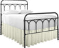 Cottingon Ruffled Bed Skirt with Split Corners-Dust Ruffle - 18" Drop 100% Microfiber Soft,Sheen & Luxurious Look - Bed Skirts (Ivory -King)