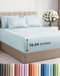 Extra Deep Queen Sheet Set - 6 Piece Breathable & Cooling Sheets - Hotel Luxury Bed Sheets Set - Easy & Secure Fit - Soft, Wrinkle Free & Comfy Sheets Set - Ice Blue Sheet Set with Extra Deep Pockets