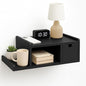 Floating Nightstand with Drawer & Shelf,Wall Mounted Bedside Table for Small Bedrooms,Modern Black End Table with Space Saving Design（Black）