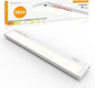 16 Inch Under Cabinet Lighting Plug in, 9W 120V 3 Color 3000K/4000K/5000K, 3 Brightness, Super Bright, Ultra Thin Under Counter Lights for Kitchen, Linkable LED Cabinet Light, White
