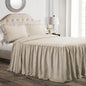 Lush Decor Ruffle Skirt Bedspread Set - 3-Piece Luxurious Farmhouse Bedding - Elegant Ruffle Detail - Timeless Style - Soft Lightweight Sheets - Full, Neutral