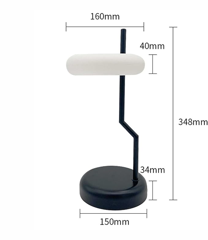 Touch Control Bedside Table Lamp – Dimmable Nightstand Lamp with Outlet for Bedroom, Living Room, and Office