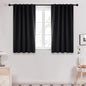 Deconovo Blackout Curtains, Thermal Insulated, W42 x L54 2 Panels, Back Tab, Machine Washable, Room-Darkening Drapes for Bedroom/Living Room Black