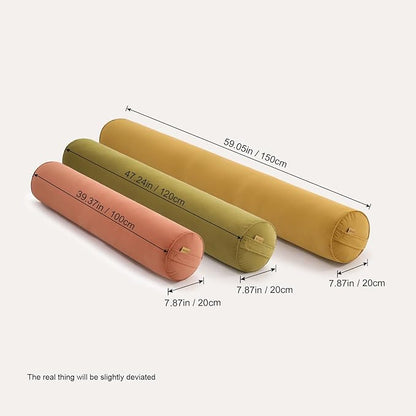 Cuddle Pillow – Body Pillow for Adults, Long Bolster Pillow for Bed, Soft & Supportive for Restful Sleep,39.37 x 7.87 Inches,Amber Orange