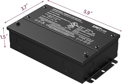 EMITEVER 30W Dimmable LED Driver, 24V Triac Dimmable Power Supply, AC to DC Transformer for LED Light, Compatible with Lutron and Leviton Dimmer, Waterproof IP67 and UL Listed, Class 2