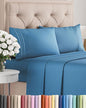 Queen Size 4 Piece Sheet Set - Comfy Breathable & Cooling Bed Sheets Set - Hotel Luxury Bedding for Women, Men, Kids, Teens, Boys & Girls - Deep Pockets, Soft and Wrinkle Free - Oeko-Tex - Denim Blue