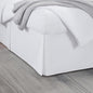 Queen Bed Skirt, Luxury 18 Inch Drop White Pleated Bed Skirt, Double Brushed Microfiber, Box Pleat Design, Wrinkle & Fade Resistant, Easy Fit Tailored Bedskirt for Queen Size Beds