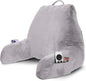 Nestl Reading Pillow with Shredded Memory Foam, Designed for Sitting Up in Bed and Couch, Back and Arms Adjustable Support for Adult & Teens Backrest Pillows for Reading, Washable Cover, Grey Lavender