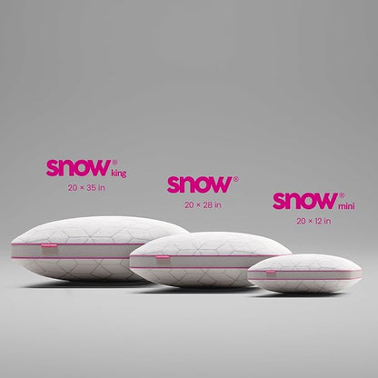 IWS I WANNA SLEEP Adjustable Cooling Pillow, Neck Support, Bed Pillows for Sleeping, Gel Cross Cut Memory Foam, Side Sleepers, Snow® Pillow (1, King (U.S. Standard))