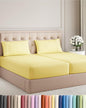 Split King Size 5 Piece Sheet Set - Comfy Breathable & Cooling Bed Sheets Set - Hotel Luxury Bedding for Women, Men, Kids, Teens, Boys & Girls - Deep Pockets, Soft, Wrinkle Free - Oeko-Tex - Yellow