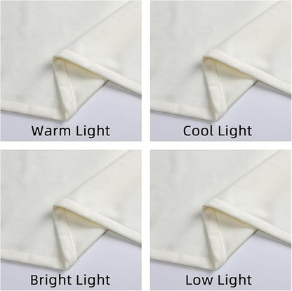 Joydeco Customized Velvet Curtains for Bedroom and Living Room, Heavy Duty Luxury Thermal Insulated White Velvet Curtains Rod Pocket 1 Panel, Custom Size