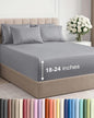 Extra Deep King Sheet Set - 6 Piece Breathable & Cooling Sheets - Hotel Luxury Bed Sheets Set - Easy & Secure Fit - Soft, Wrinkle Free & Comfy Sheets Set - Steel Blue Sheet Set with Extra Deep Pockets