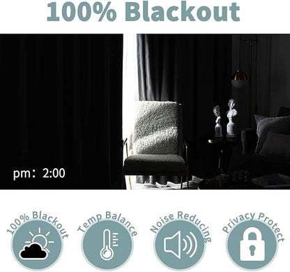 BGment Baby Pink 100% Blackout Curtains for Girls Bedroom 45 Inch Length, Thermal Insulated Full Light Blocking Grommet Noise Cancelling Small Window Curtains for Nursery 2 Panels Each 42 Inch Wide