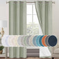 PrinceDeco 100% Blackout Curtains 84 inches Long for Bedroom Linen Texture Blackout Curtains for Living Room Solid Window Treatment Drapes with White Liner Grommet Room Darkening Curtains,Sage,2 Pack